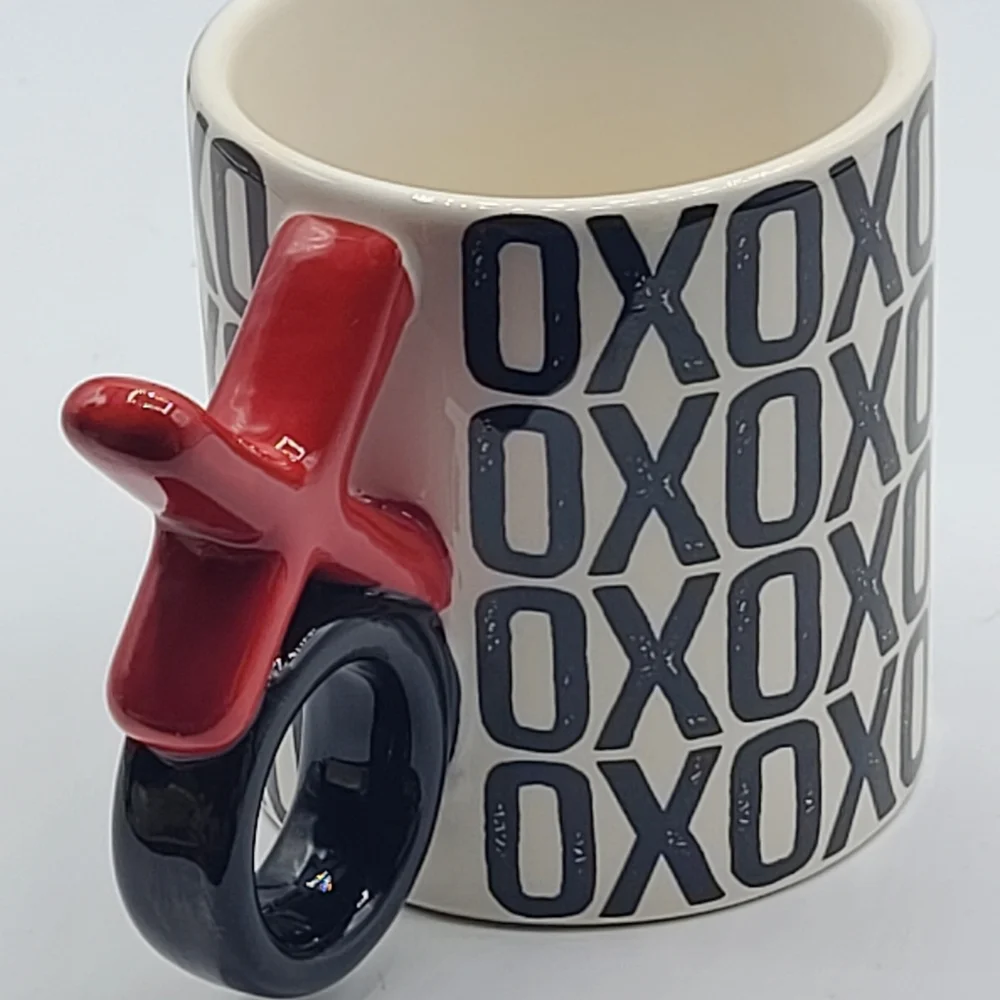 Pier 1 Imports Mug XOXO Coffee Cup Dolomite